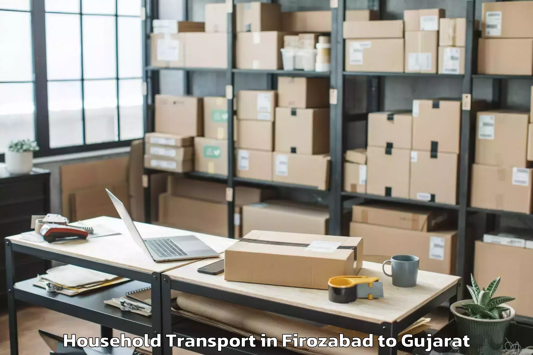 Professional Firozabad to Ankleshwar Household Transport